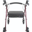Drive Medical Bariatric Rollator with 8 Inch Wheels Burgundy, 2 Each