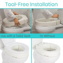 Drive Medical Raised Elevated Handle (Easy Clean) for Seniors, Elderly, Handicapped