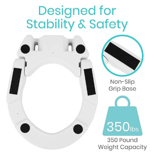 Drive Medical Raised Elevated Handle (Easy Clean) for Seniors, Elderly, Handicapped