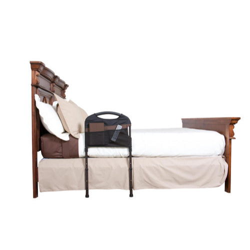 Bariatric Folding Bed Grab Bar with Pouch for Adults, Seniors, and Elderly