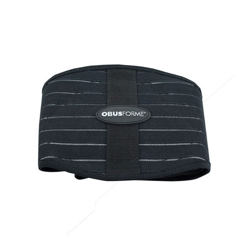 ObusForme Lumbar Support Back Belt for men in Black, proper posture, lumbar support,Breathable mesh,walking, and daily activities, Moovkart.