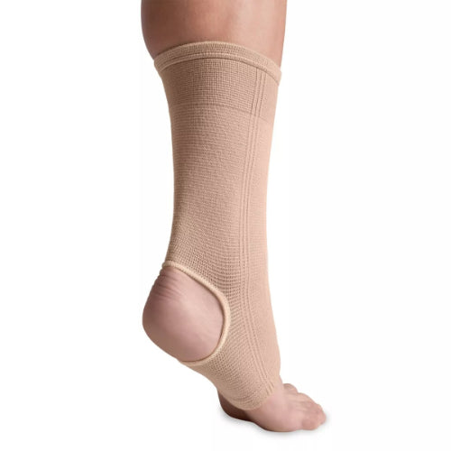 Bell-Horn Pullover Ankle Support, Beige, Elastic Compression for Ankle Sprains and Tendonitis Relief