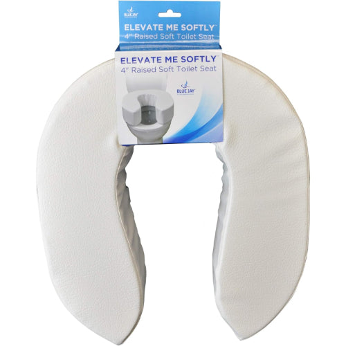 Blue Jay Elevate Me Softly Raised Toilet Seat 4-inch height –Firm foam padding for comfort and support, aiding easier sitting and standing, Moovkart.