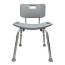 Blue Jay Perfect Aluminum Shower Chair with Back, Adjustable Seat Height and 300 lbs Capacity