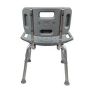 Blue Jay Perfect Aluminum Shower Chair with Back, Adjustable Seat Height and 300 lbs Capacity