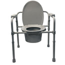 Blue Jay Convenient Commode Folding Steel Frame with Elongated Seat for Home Use, Case of 3