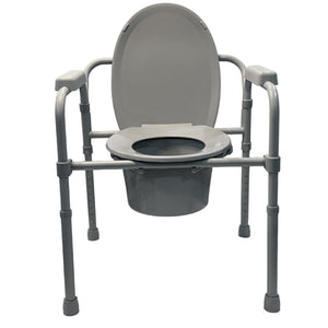 Blue Jay Convenient Folding Steel Elongated Commode, 3 per Case