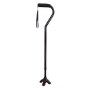 Blue Jay Offset Cane with Quadruple Tip Cane Rubber Tip, 30 - 39 Inches, Black