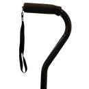 Blue Jay Offset Cane with Quadruple Tip Cane Rubber Tip, 30 - 39 Inches, Black