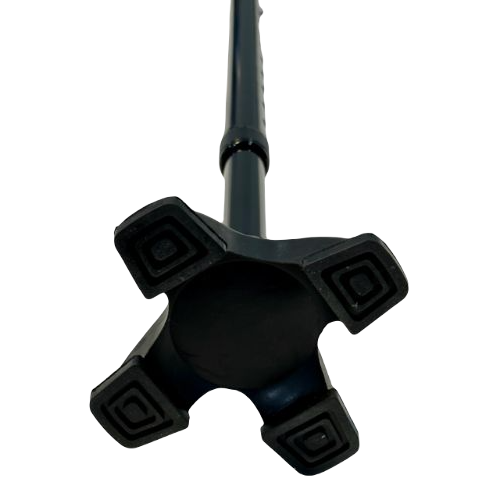 Blue Jay Offset Cane with Quadruple Tip Cane Rubber Tip, 30 - 39 Inches, Black