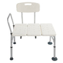 Bathroom Safety Shower Tub Aluminium Alloy Bath Chair Transfer Bench with Wide Seat white