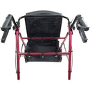 Rollator seat with padded backrest and nylon pouch, Moovkart