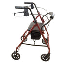 ProBasics Steel Rollator, knocked down design, ergonomic brakes, and compact foldability. Moovkart