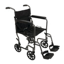 ProBasics Steel Transport Chair foldable lightweight mobility aid with padded armrests. Moovkart