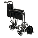 ProBasics Steel Transport Chair with 300 lbs capacity and swing-away footrests. Moovkart