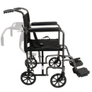 ProBasics Steel Transport Chair compact foldable wheelchair for safe patient mobility. Moovkart