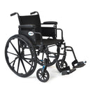 Adjustable lightweight wheelchair with elevating legrests.Moovkart