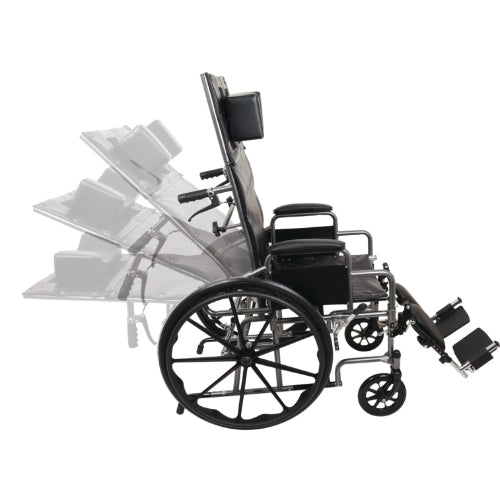 ProBasics elevating legrests with pneumatic pistons and composite footplates for adjustable positioning. Moovkart