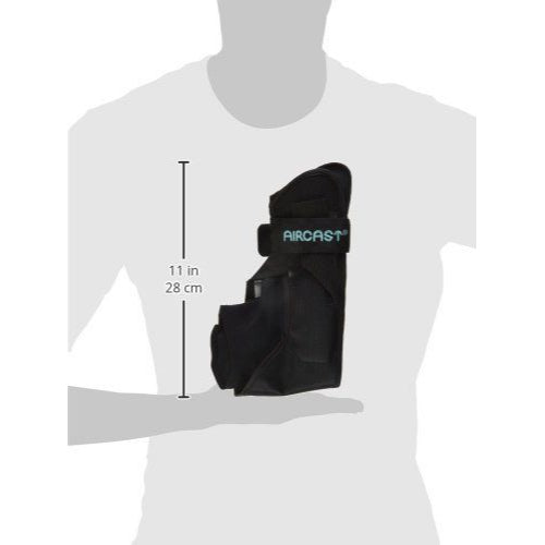 Side view of Aircast Airlift Posterior Tibial Tendon Dysfunction Brace worn on right ankle, Moovkart.