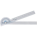 Blue Jay Goniometer 180°, clear plastic construction with dual inch and centimeter linear scale