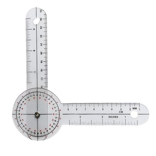 Baseline Plastic Angle Rule Goniometer, 6 Inches