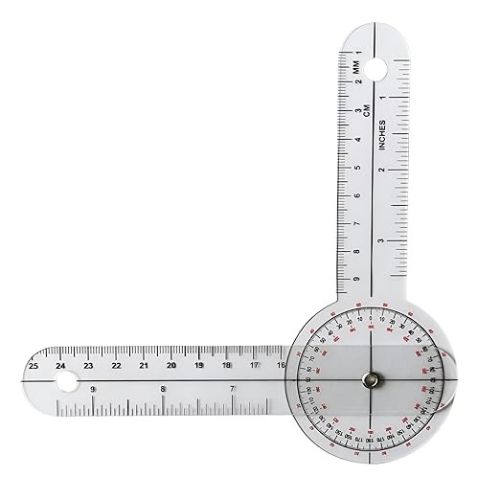 Baseline Plastic Angle Rule Goniometer, 6 Inches