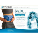 Battle Creek Equipment Ice It! B-Pack 6 x 9 inches cold pack with latex-free vinyl and non-toxic fill.
