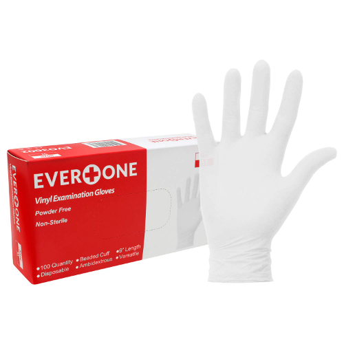 Vinyl Exam Gloves Powder-Free Case/10 Boxes Medium