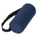 Alex Orthopedic full firm lumbar roll with strap in navy for seated or lying back support. Moovkart