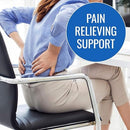 Alex Orthopedic Full-Firm Lumbar Roll with Strap for Posture Correction and Chair Support, Navy