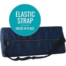 Alex Orthopedic Half Lumbar Roll for Targeted Lower Back Relief with Positioning Strap and Removable Washable Fabric Cover, Navy