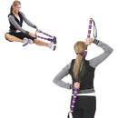 StretchRite portable stretching strap purple and yellow