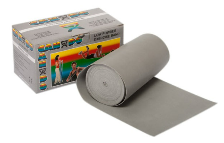 Dispenser box containing a 2-25 yard roll of Cando Exercise Band.
