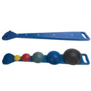 Space-saving CanDo wall rack for therapy balls and balance board storage, Moovkart