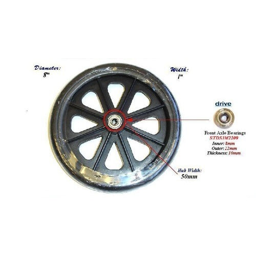 Drive Medical replacement wheels for rollators and wheelchairs providing durable, smooth mobility and easy install, Moovkart