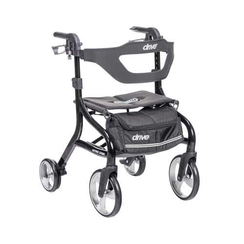 Drive Medical Nitro Sprint Rollator, Tall, Black