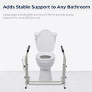 Drive Medical Toilet/Commode Safety Rail with Magazine Holder, Padded Handles and Slip-Resistant Feet, Case of 2
