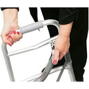 Drive Medical Two Button Steel Folding Walker with 5 Inches Wheels, Case of 4