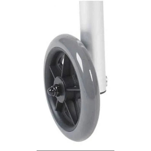 Drive Medical Two Button Steel Folding Walker with 5 Inches Wheels, Case of 4