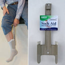 Easy To Use Products dressing tool with leg cradle guides and long handle for effortless sock application. Moovkart.
