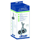 Drive Medical Heavy Duty 5 Inches Wheel Kit for 1056 Walker, Silver Vein with Black Wheels