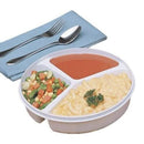 Maddak Partitioned Scoop Dish with Lid, Sandstone, Non-Slip Adaptive Dining Plate