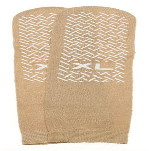 Medline Non Skid Slipper Socks with Terry Cloth Grip and Slip Resistant, X-Large, Beige, Pair