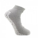 Gray Medline slipper socks with terry cloth lining for warmth and post-surgery comfort, Moovkart
