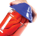 Dycem blue non-slip jar opener for seniors with dome shape for easy grip on tight lids, Moovkart