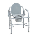 Drive Medical Deluxe KD Steel Drop Arm Commode with adjustable height and easy lateral transfers. Moovkart