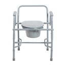 Drive Medical Deluxe Drop Arm Commode, Steel Frame, Knock-Down Design for Easy Transfer