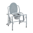 Drive Medical Deluxe Drop Arm Commode, Steel Frame, Knock-Down Design for Easy Transfer