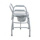 Drive Medical Deluxe Drop Arm Commode, Steel Frame, Knock-Down Design for Easy Transfer