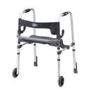 Drive Medical Clever-Lite foldable rollator walker with seat, Moovkart